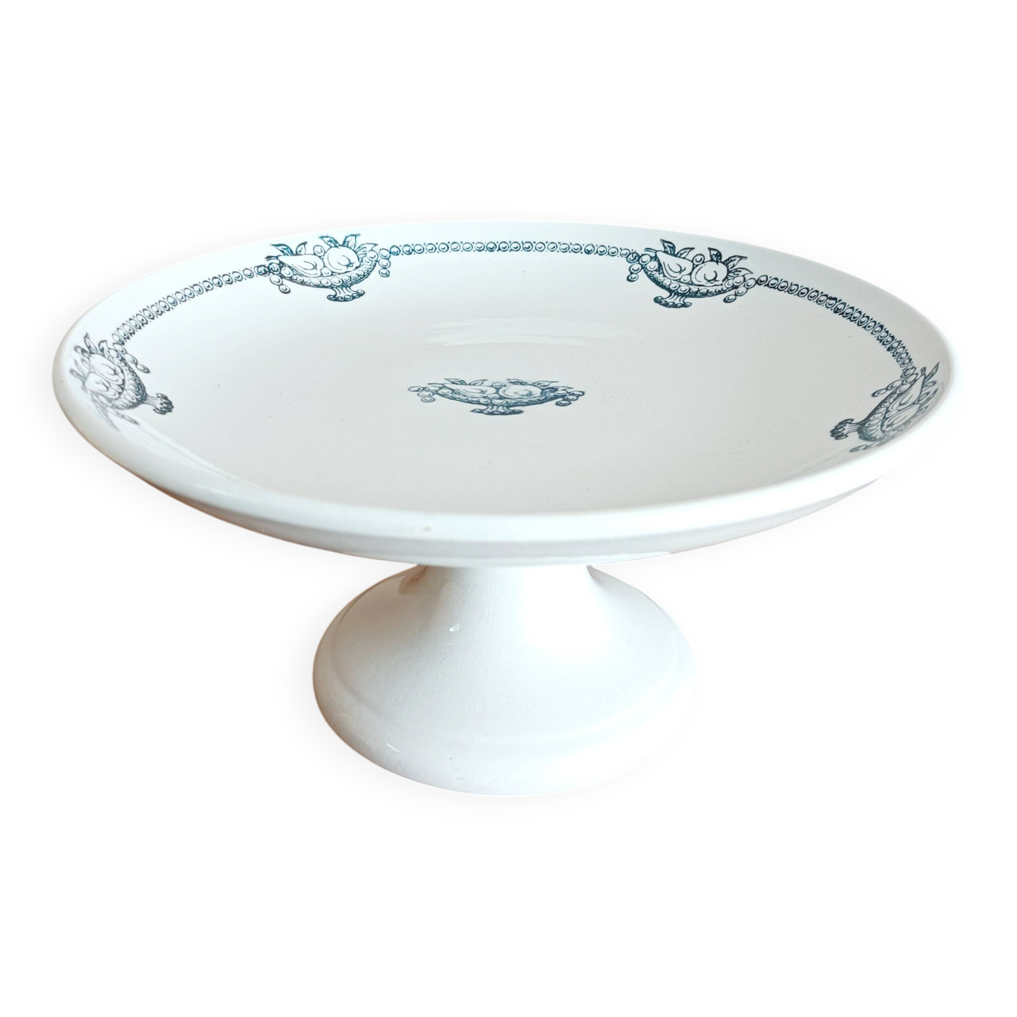 Fruit bowl in iron earthenware from St-Amand.