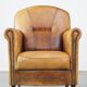 Stately, sleekly finished, comfortable sheepskin armchair
