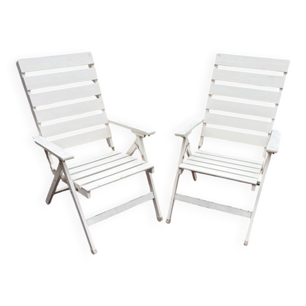 2 chaises transat des années 80