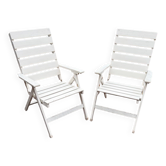 2 chaises transat des années 80