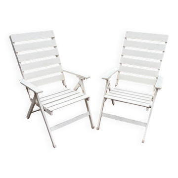 2 chaises transat des années 80