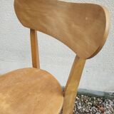 Pair of vintage solid wood bistro chairs