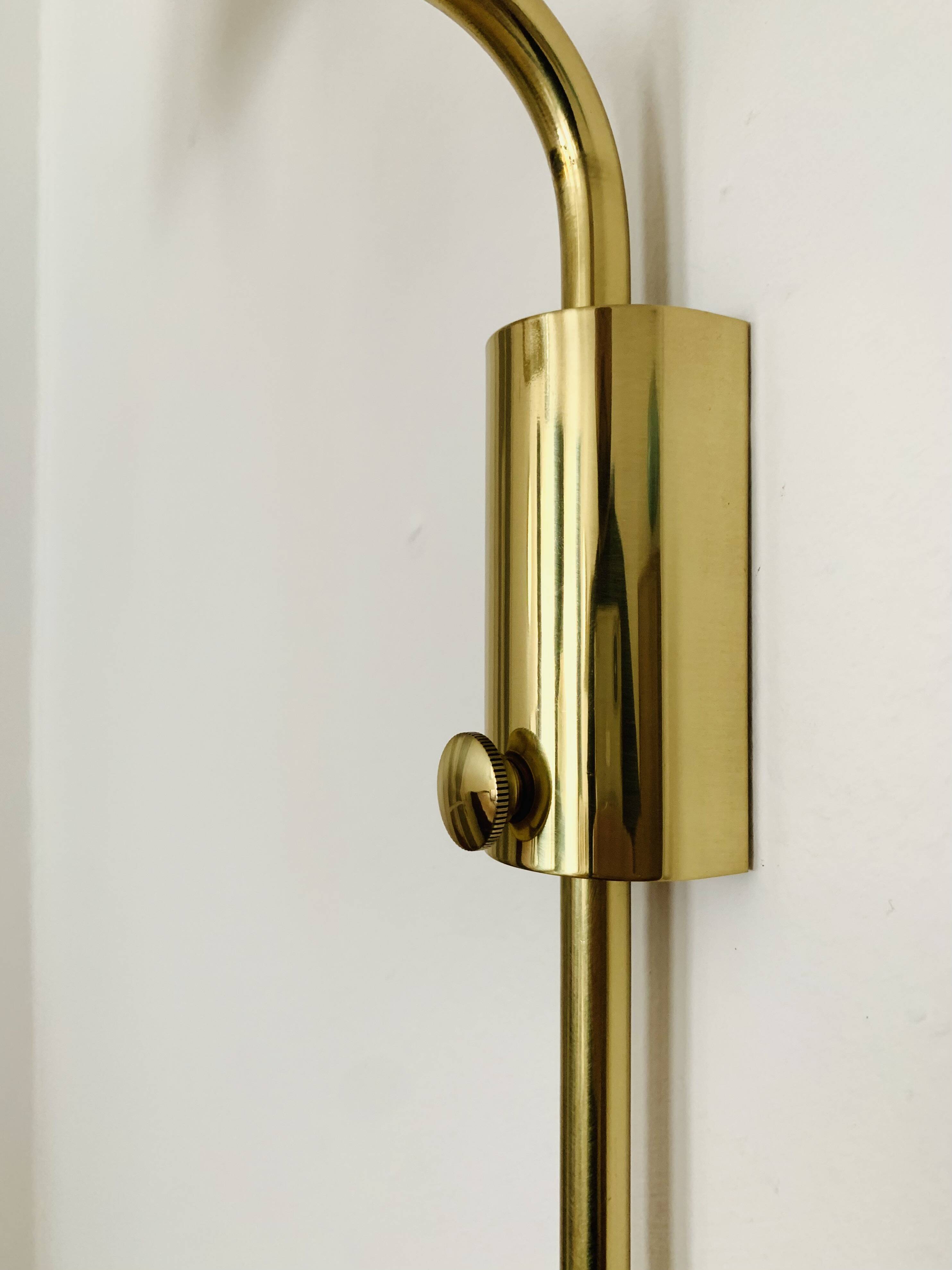 1970s Brass Lesan Wall Lamp by Florian Schulz