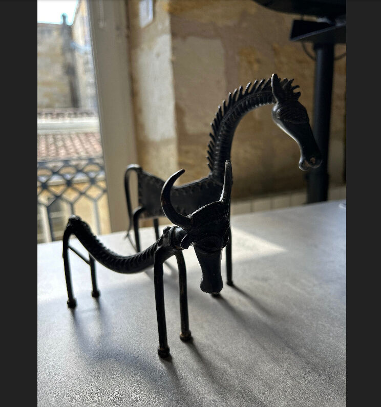 Ethnic figurines zoomorphic metal Orissa