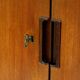 Large vintage mid century modern 5-door wardrobe in teak, 1960s