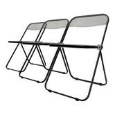 Ensemble de 3 chaises pliantes vintage Plia des années 1960 par Giancarlo Piretti pour Anonima