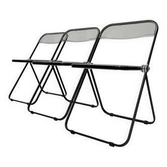 1960s Set of 3 Vintage Plia Folding Chairs by Giancarlo Piretti for Anonima