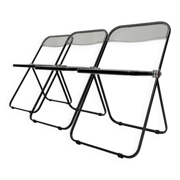 1960s Set of 3 Vintage Plia Folding Chairs by Giancarlo Piretti for Anonima