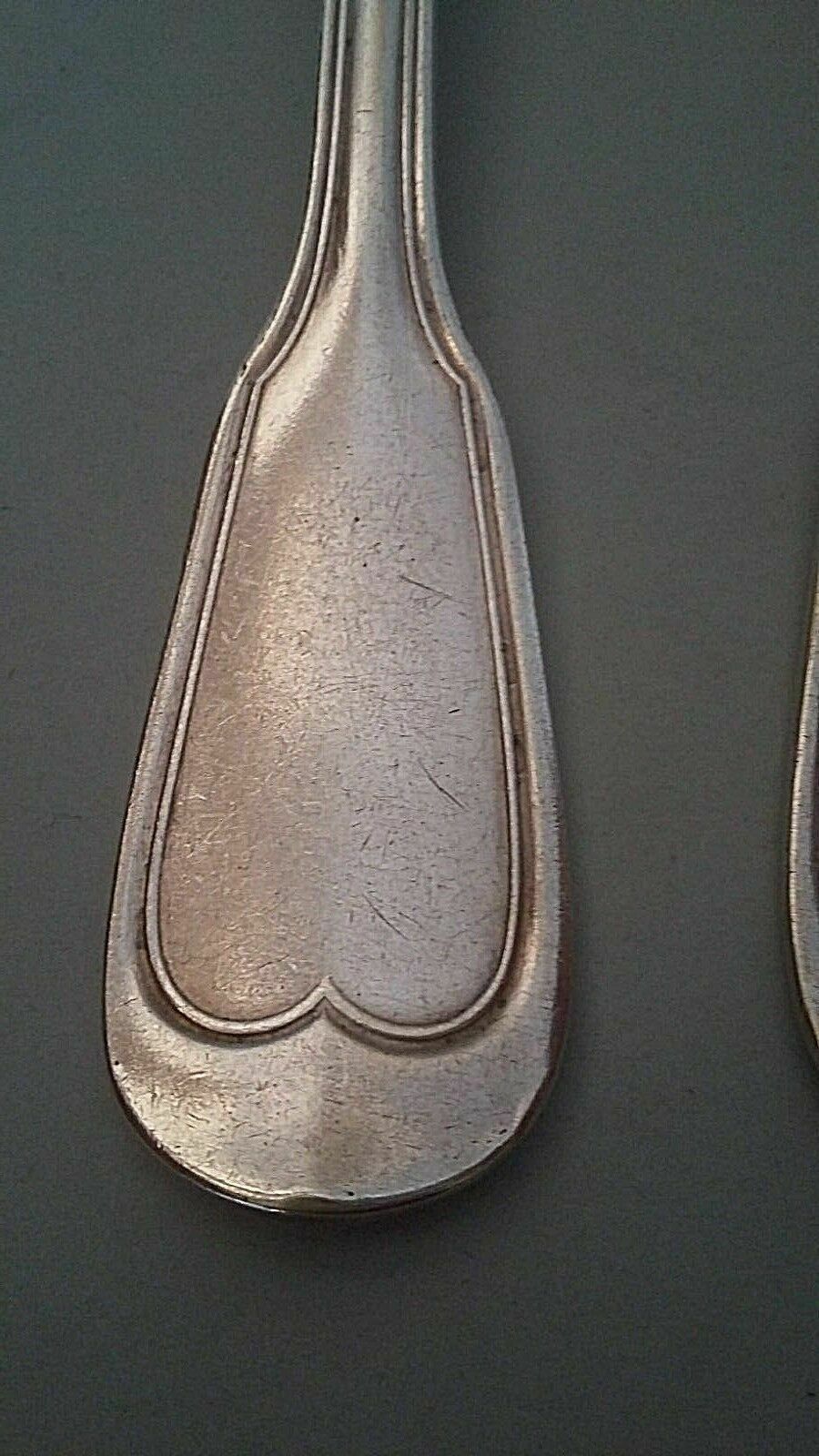 Set of six forks including three in white metal alloy SFAM a Christofle