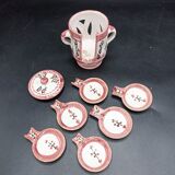 Glazed terracotta guest ashtray - rose