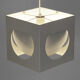 Metal pendant light 61-193 by Shogo Suzuki for Stockmann Orno. Finland 1970s