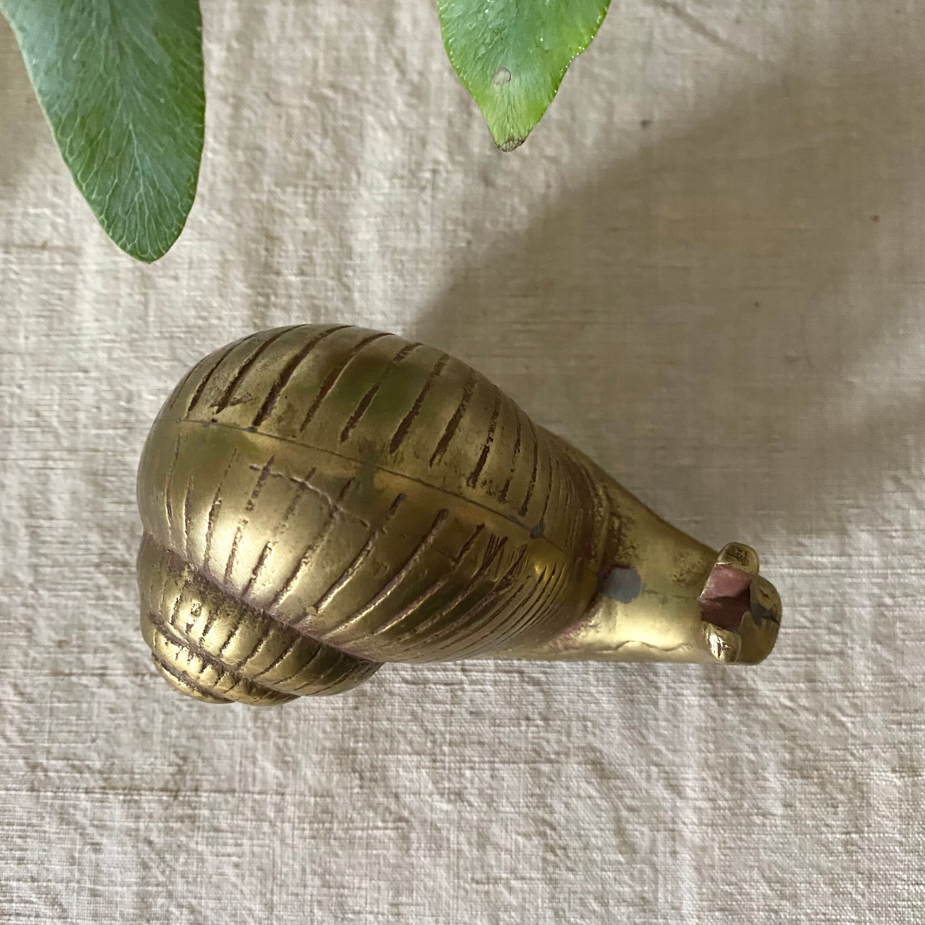Golden brass snail