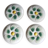 4 assiettes à huîtres 24 cm salins