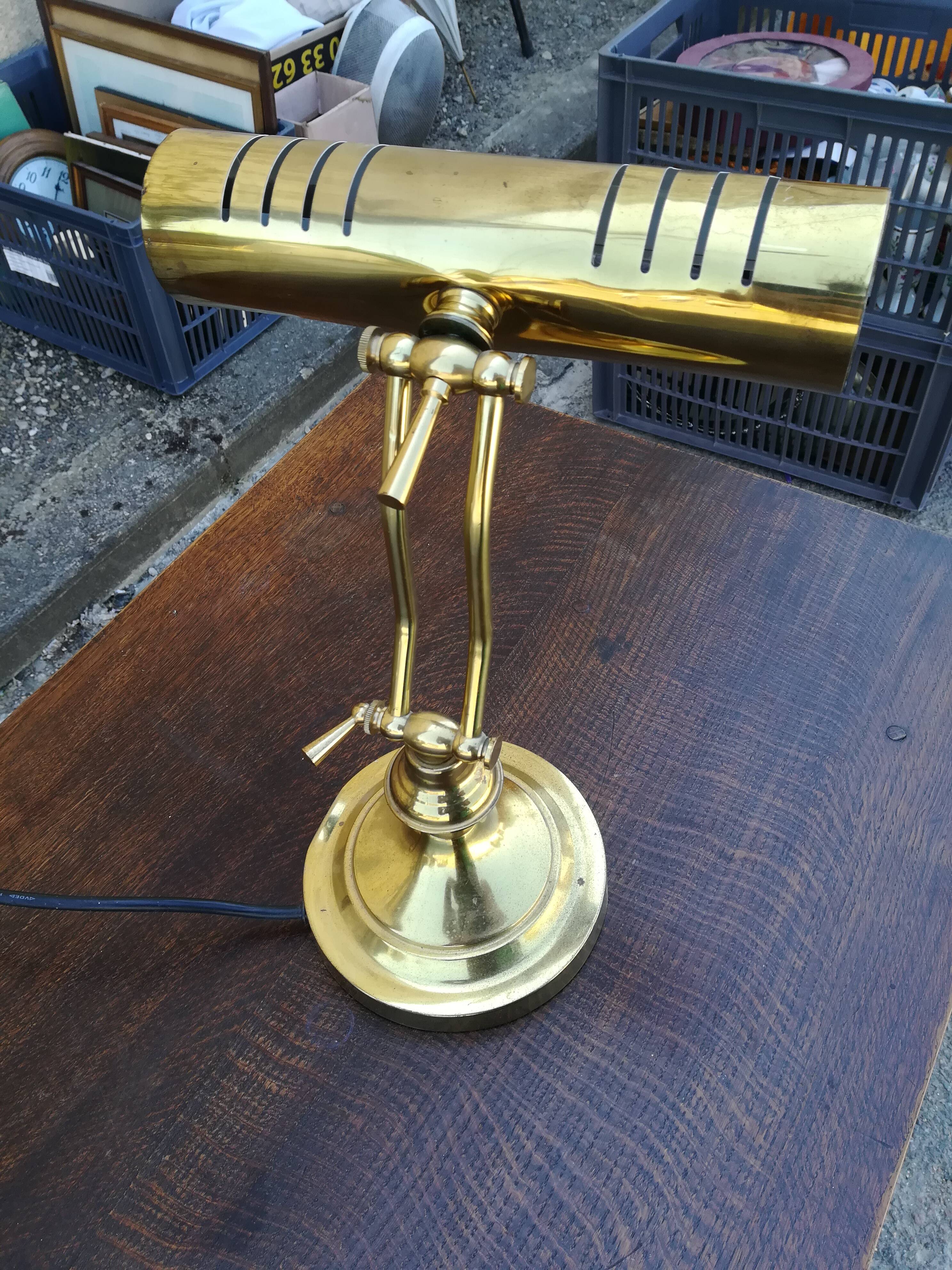 Brass desk lamp
