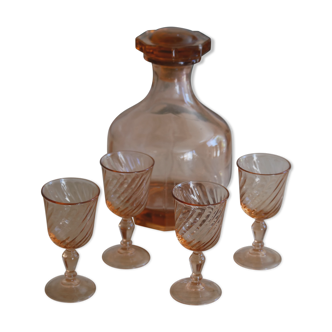 Carafe set and liqueur glasses