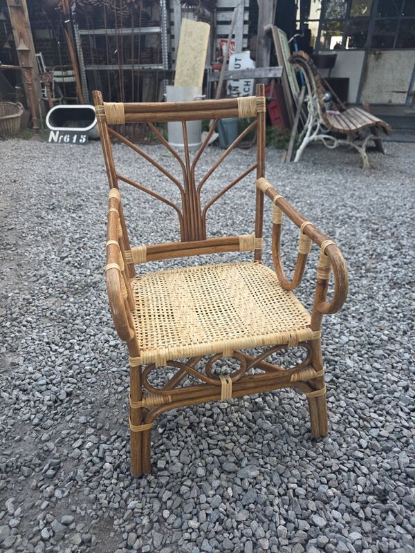 Fauteuil enfant en rotin