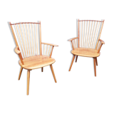 Pair of armchairs Arts and Crafts of Albert haberer ed Hermann Fleiner