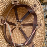 Vintage colonnial hat in woven rush