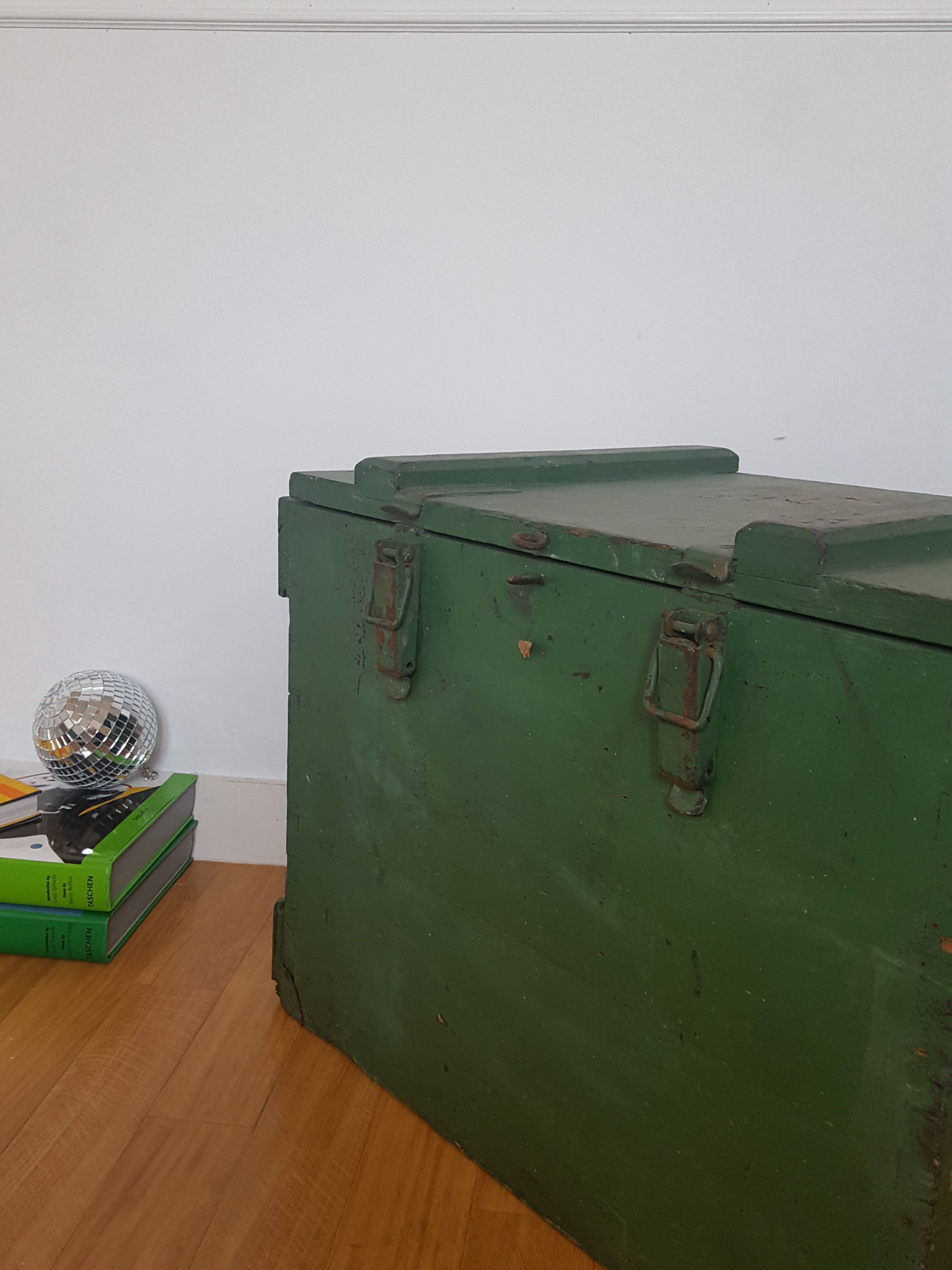 Green wooden box