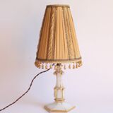 Lampe de table en verre doré opalin, années 1920