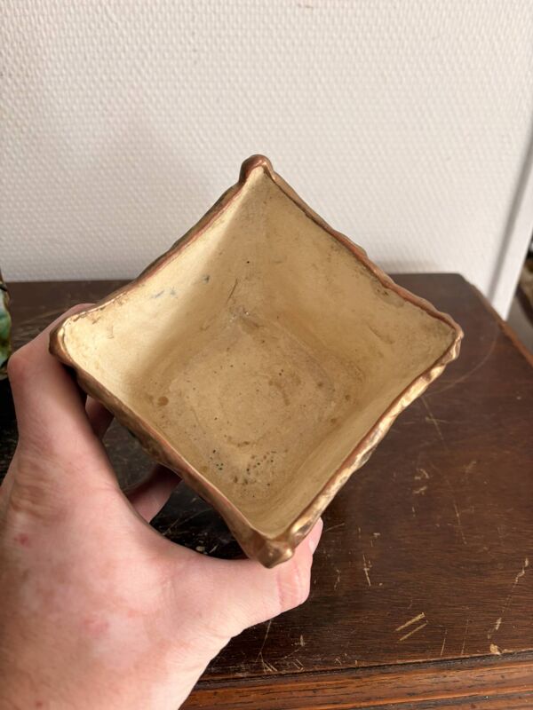 Ancien Paire Jardinière Cache Pot Barbotine aux Lierres XIXème Majolica