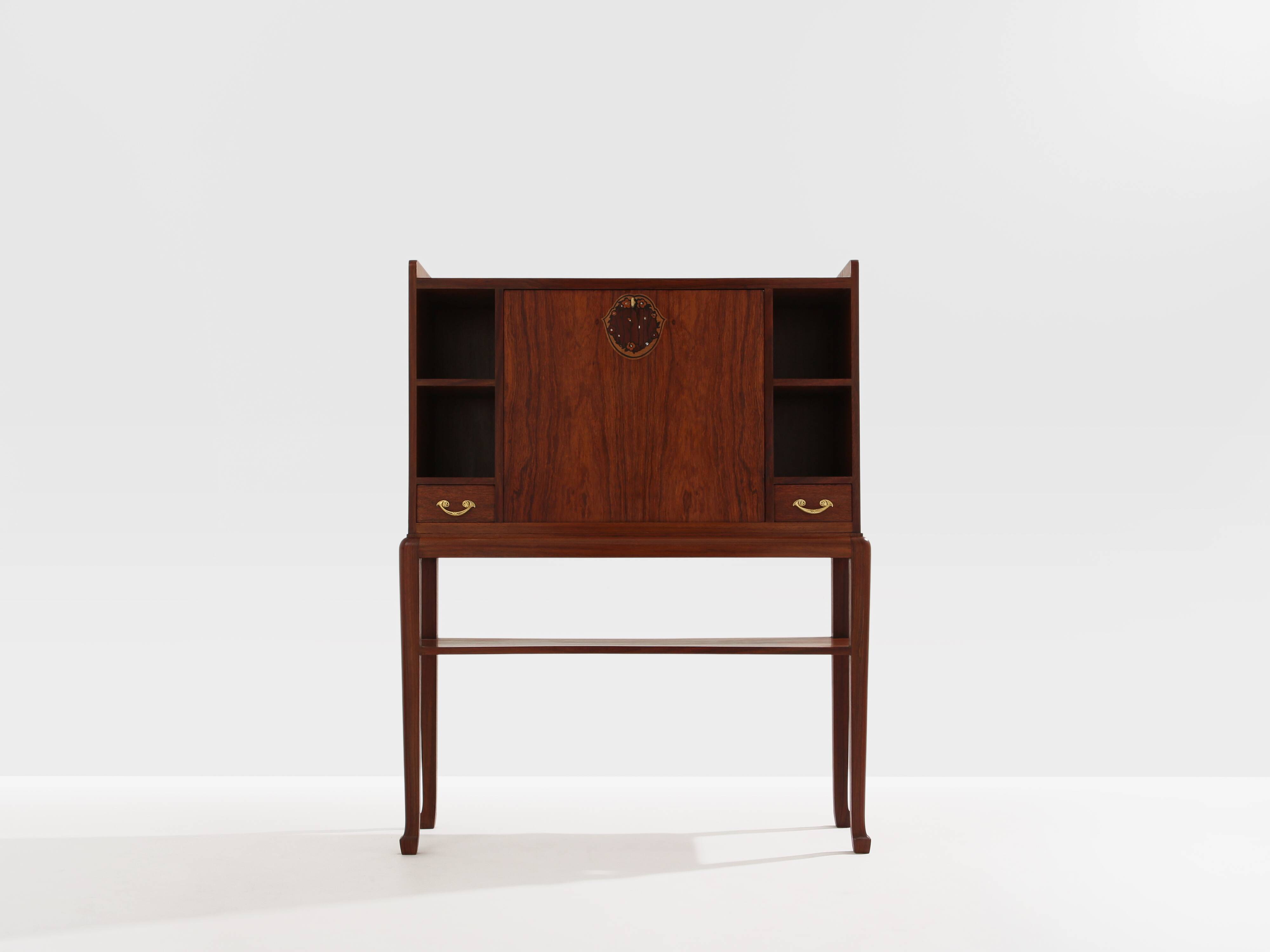 Louis Majorelle secretary cabinet in rosewood circa 1910