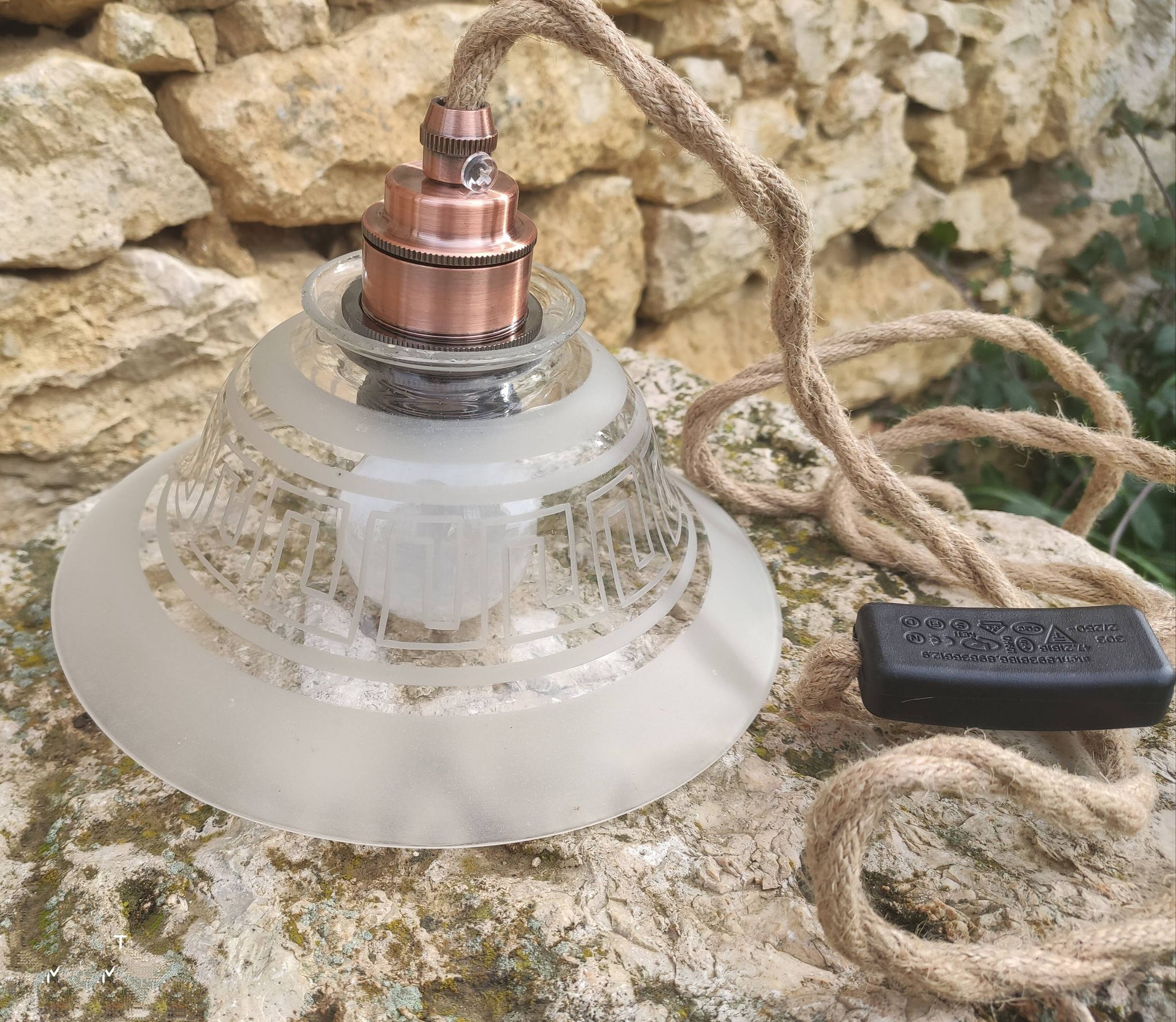 Lampe baladeuse globe vintage en verre