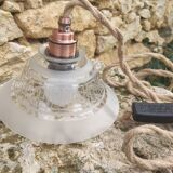 Vintage glass globe portable lamp