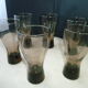Set de 6 verres de table forme scandinave brun fumé