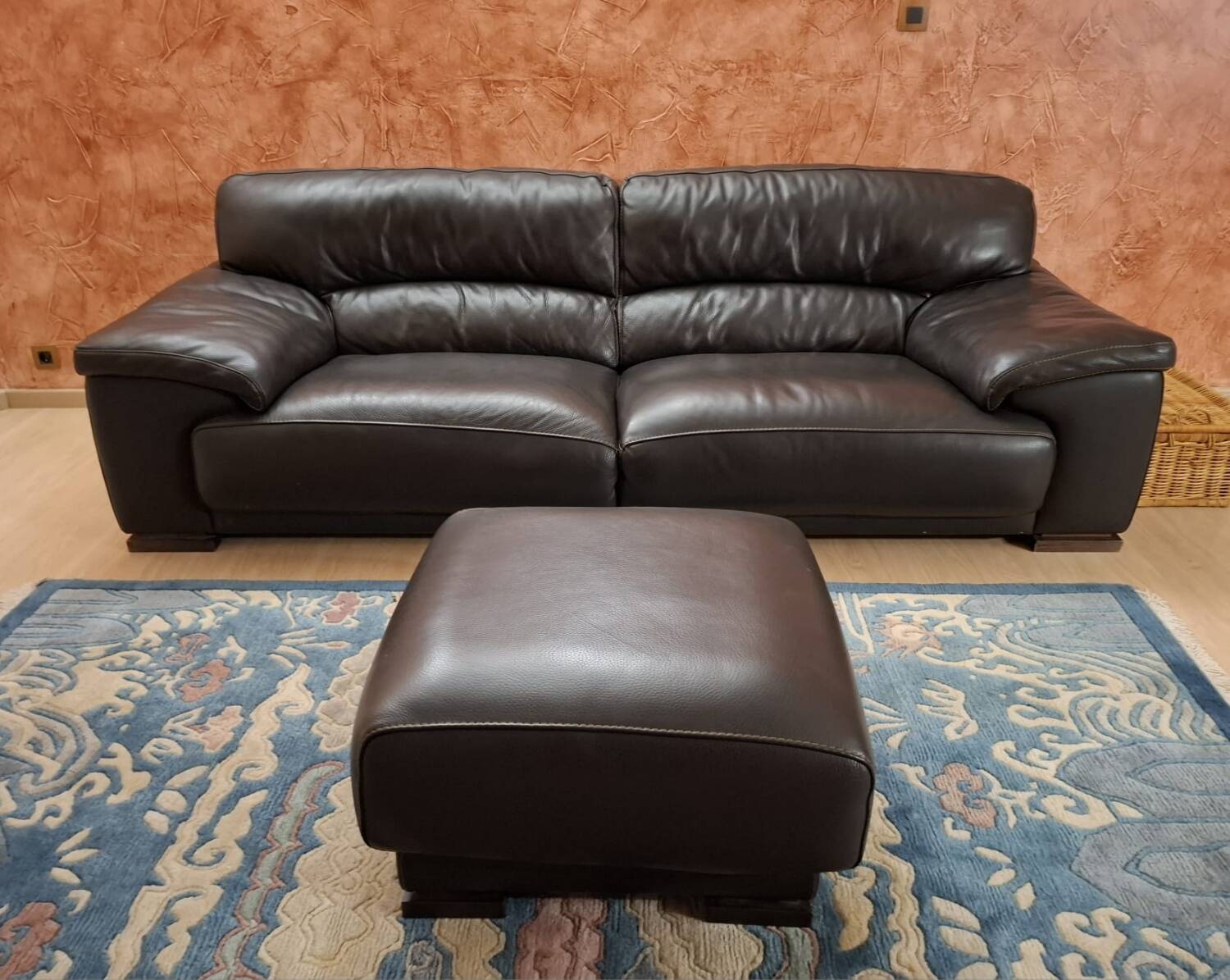 Roche Bobois 3-seater sofa with ottoman