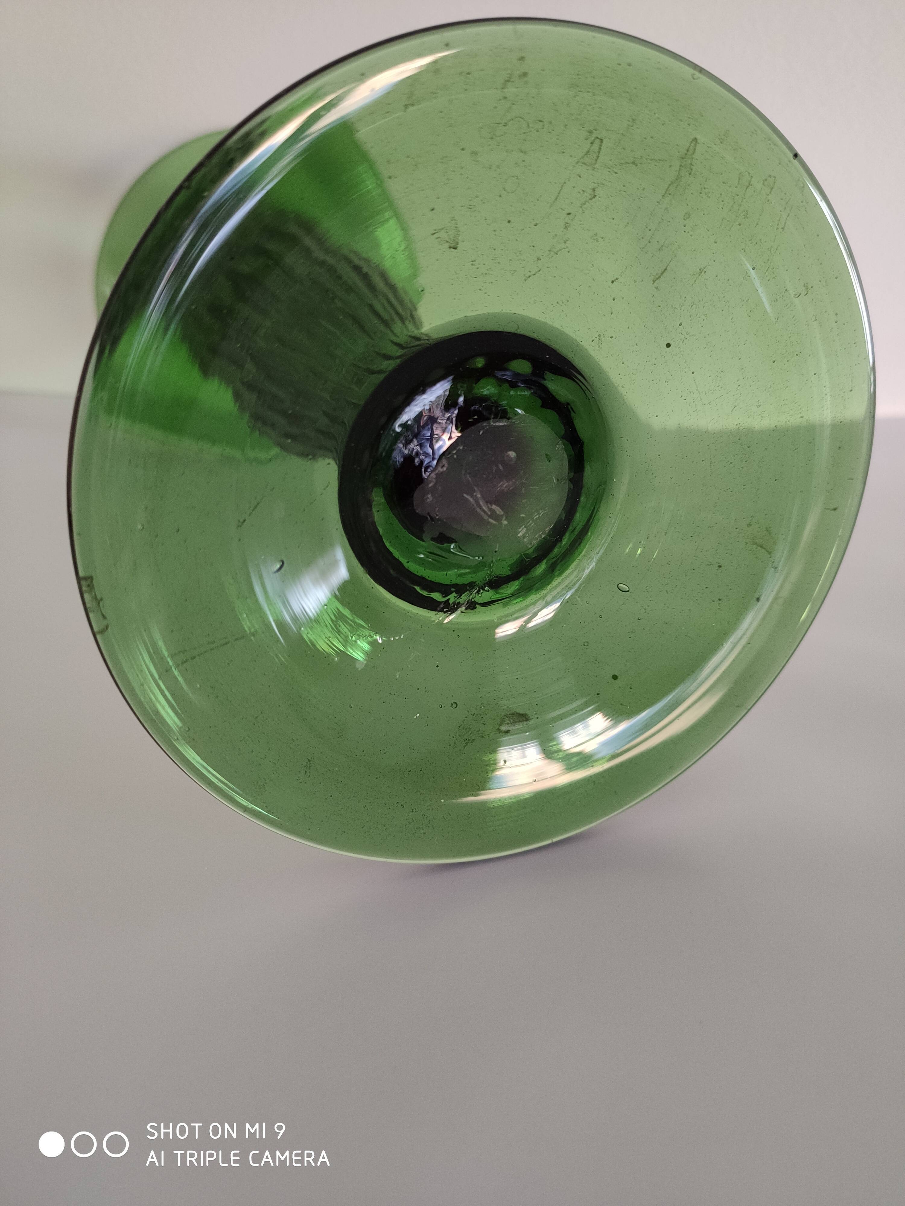 Large glass candlestick