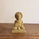 Buddha Sculpture Steatite Stone Lard India Asia Padmasana Abhaya Mudra