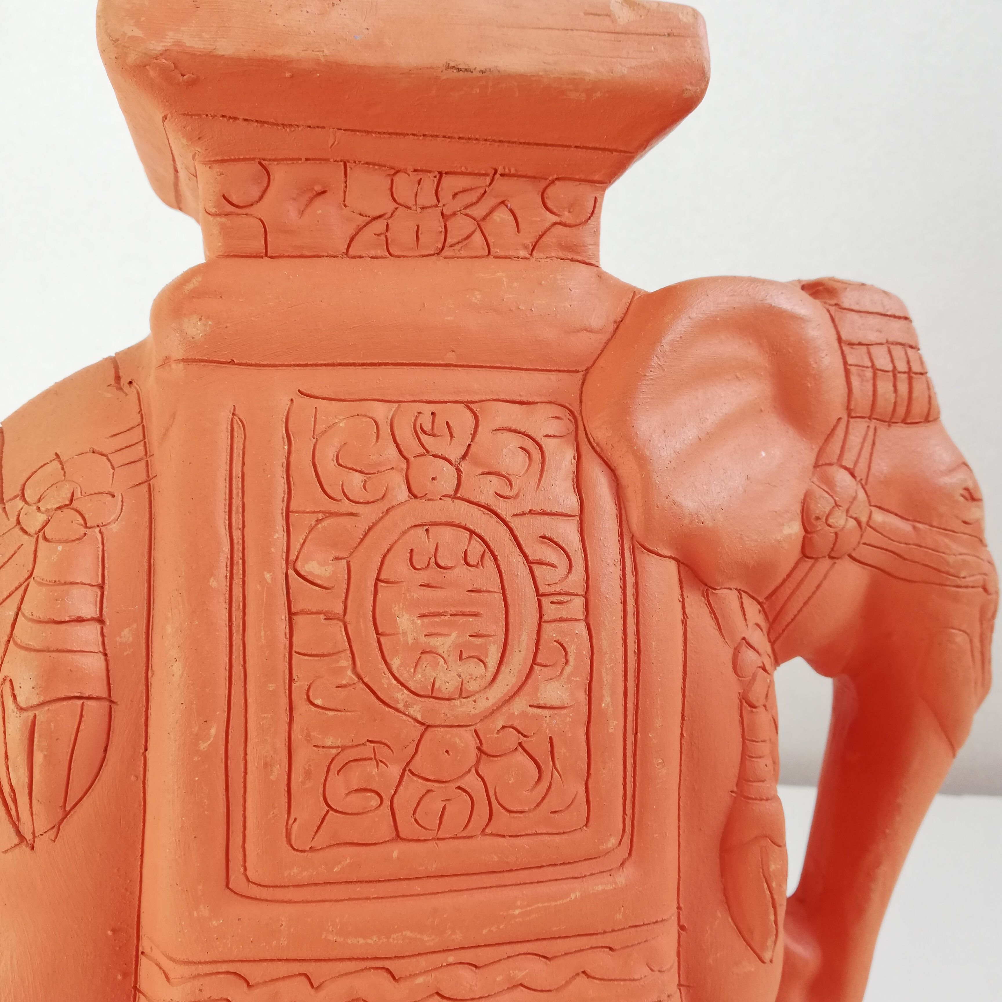 Raw ceramic elephant