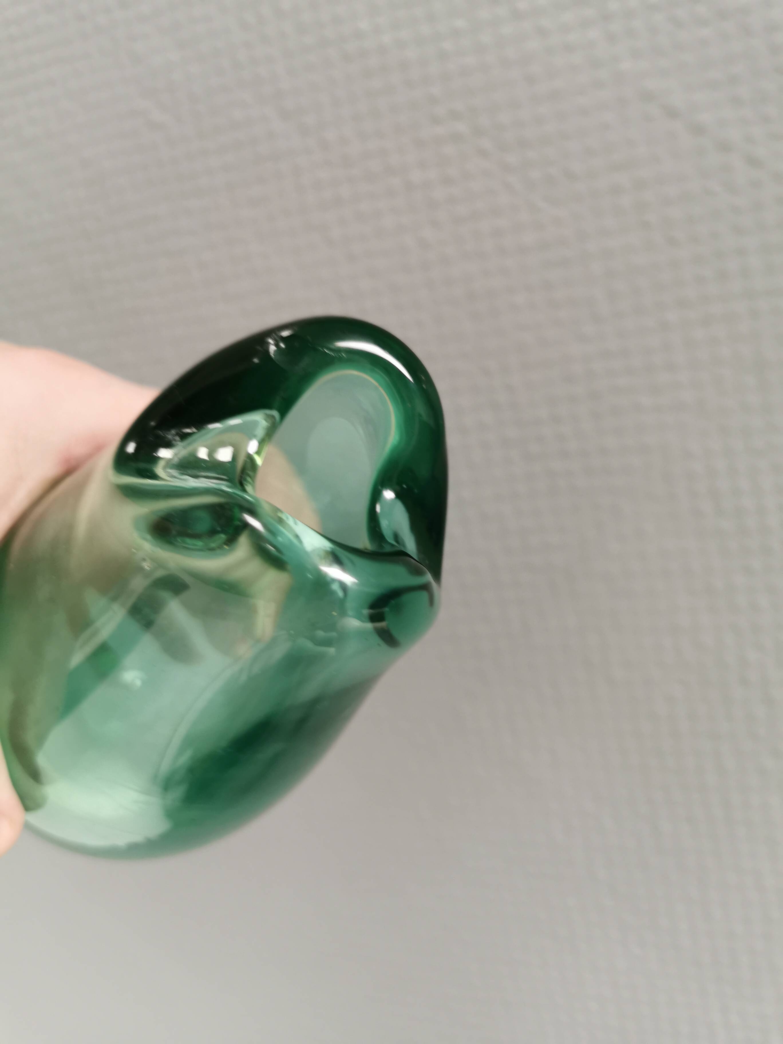 Extrêmement rare "torskemund/ cod mouth", vase - per lütken, holmegaard 1951