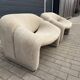 2x Artifort Groovy F598 Pierre Paulin, Pierre Frey: Chenille Igor (Sable)
