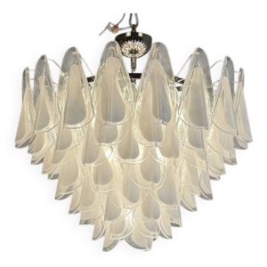 Lustre vénitien en verre - incolore