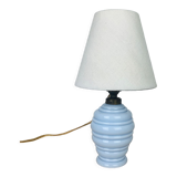 Art Deco blue glass lamp