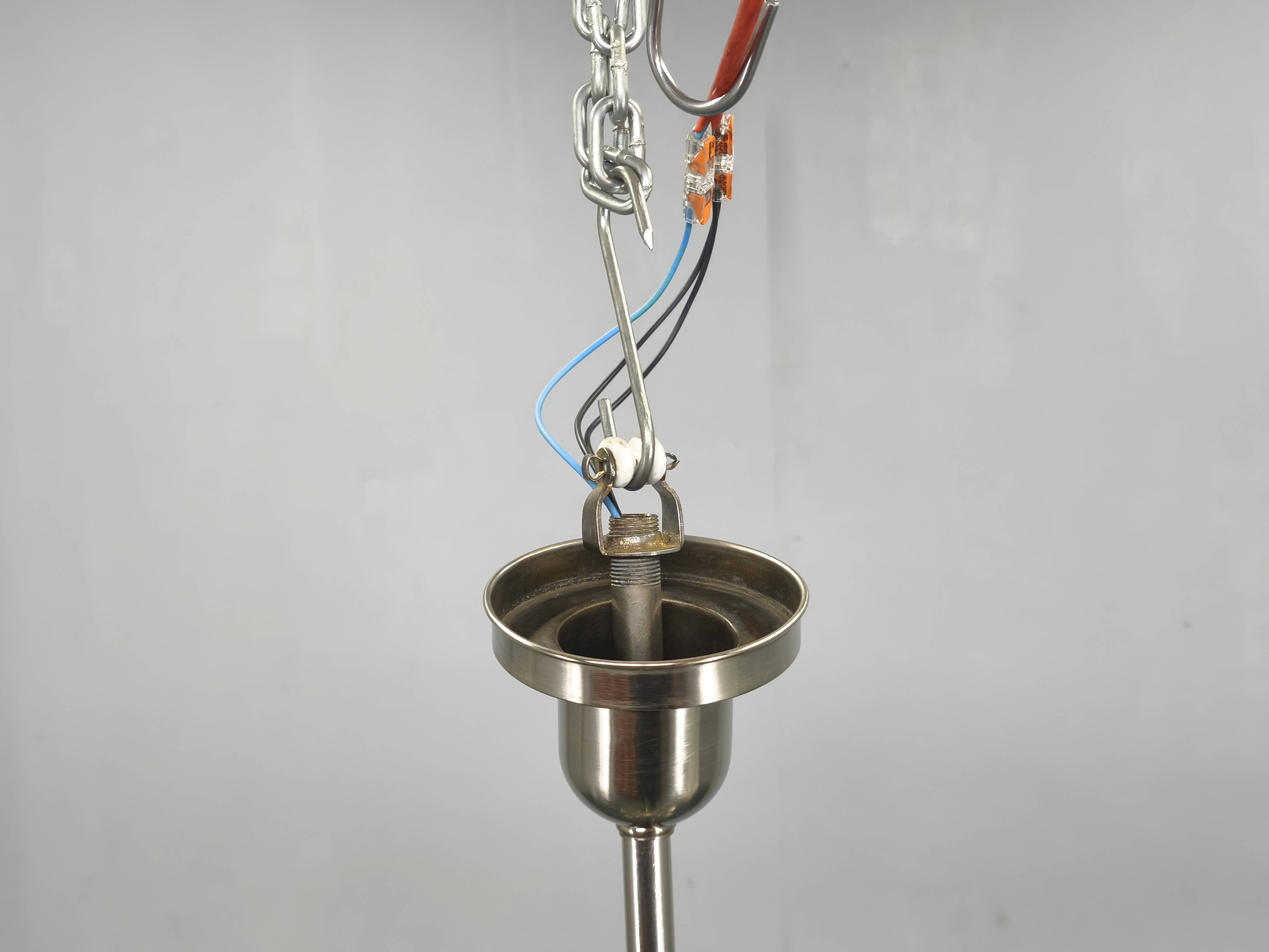 Art Deco Chandelier with Matching Sconces, Czechoslovakia 1930s