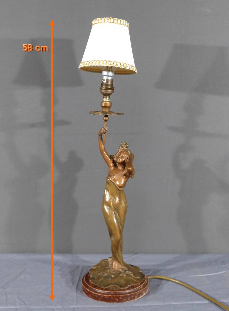 Regulate Lamp, Art Nouveau style, signed C.Rosa – Mid 20th century