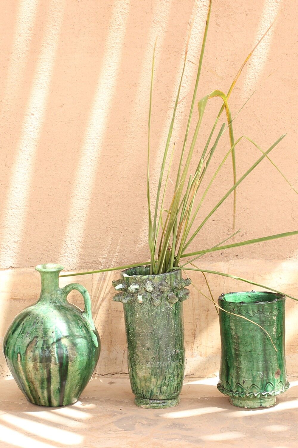 Vase tamegroute vert émaillé