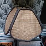 Suspension, vintage wicker rattan shine