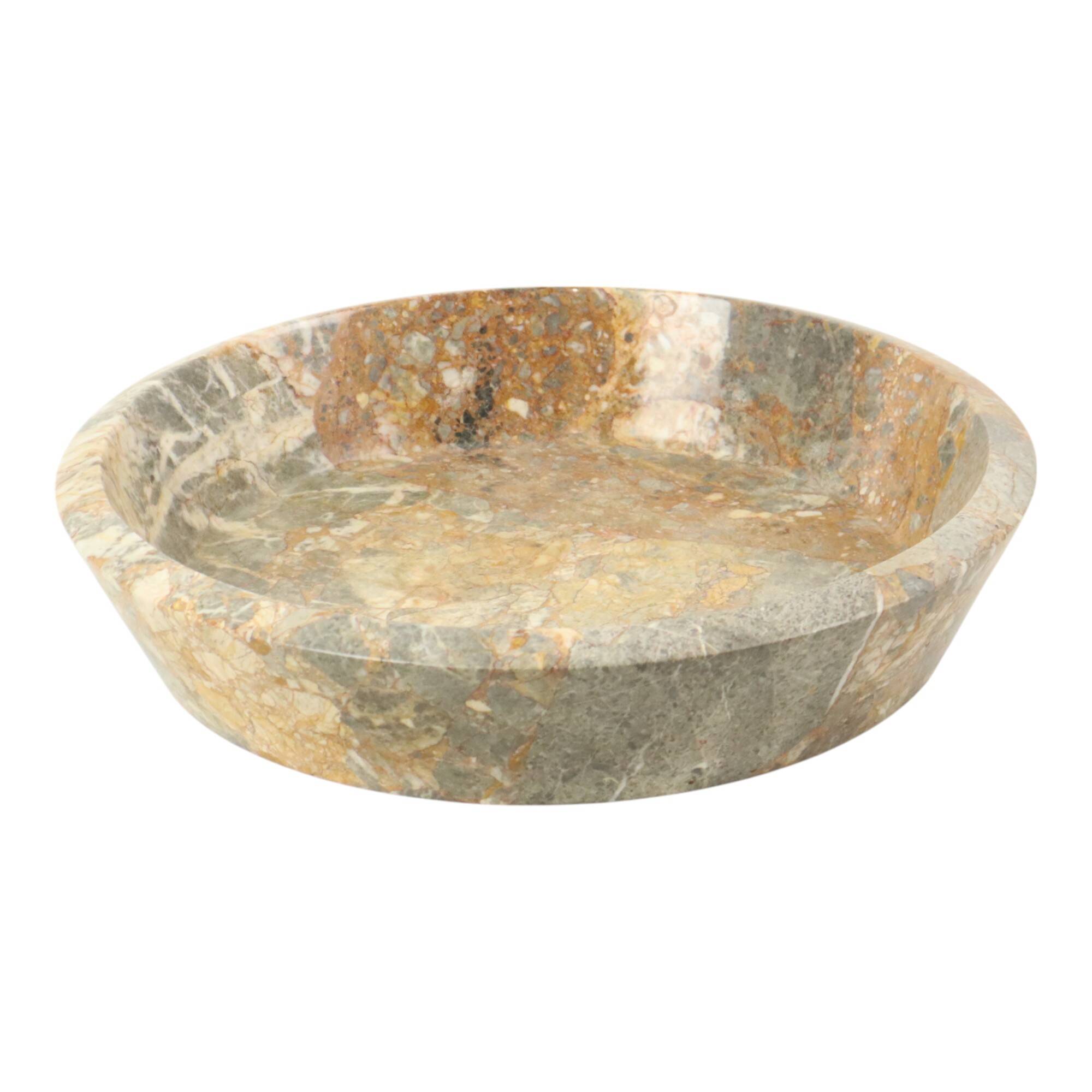 Heavy Large Marble Fruit Bowl XL Natural Stone 40cm