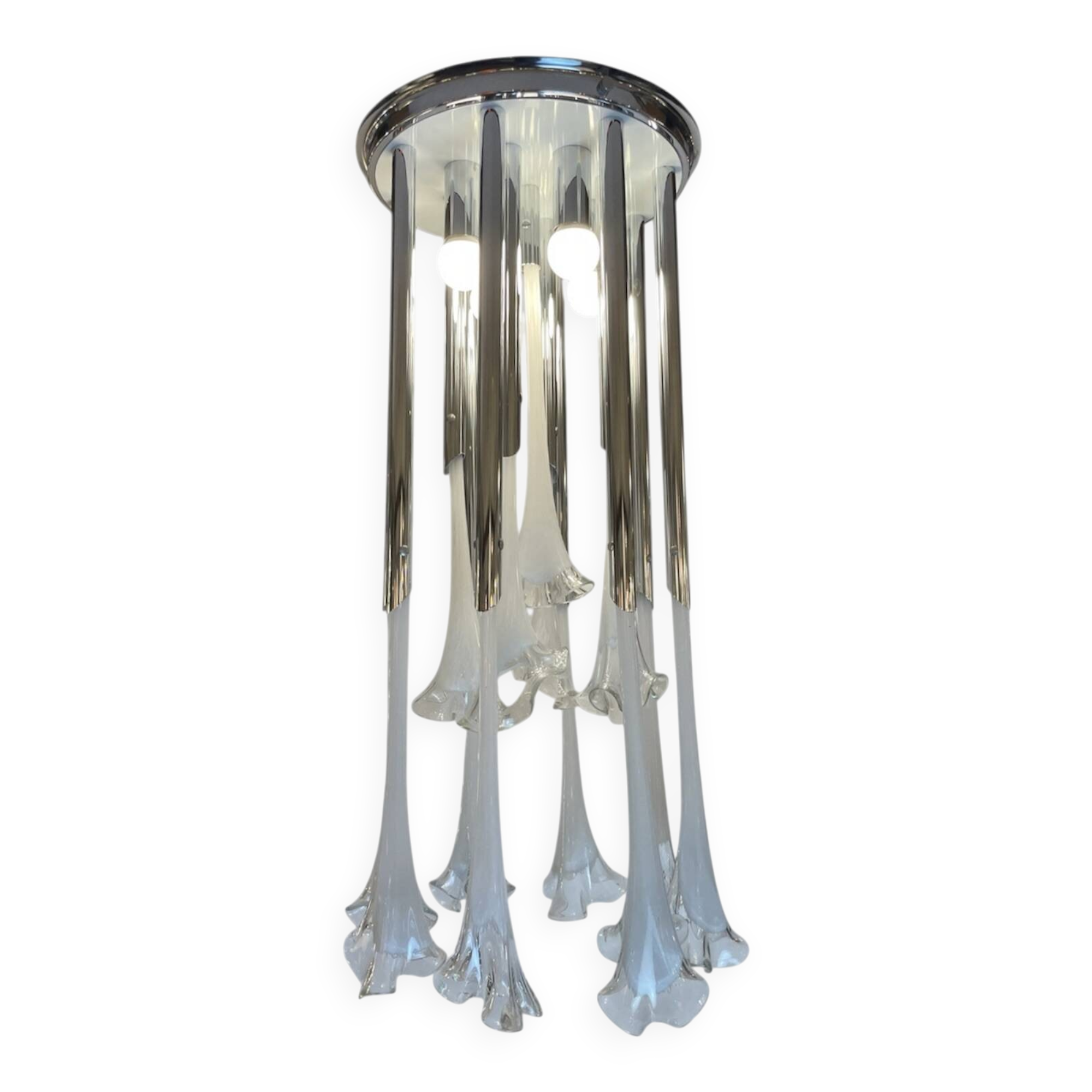 Calla, Murano Ceiling Lamp by Venini, 1960s
