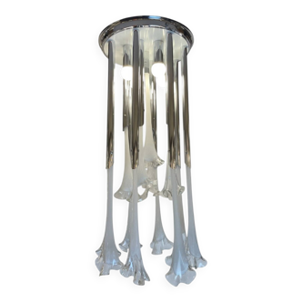 Calla, Murano Ceiling Lamp by Venini, 1960s