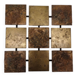 Brutalist Metal Wall Panel, 1960s