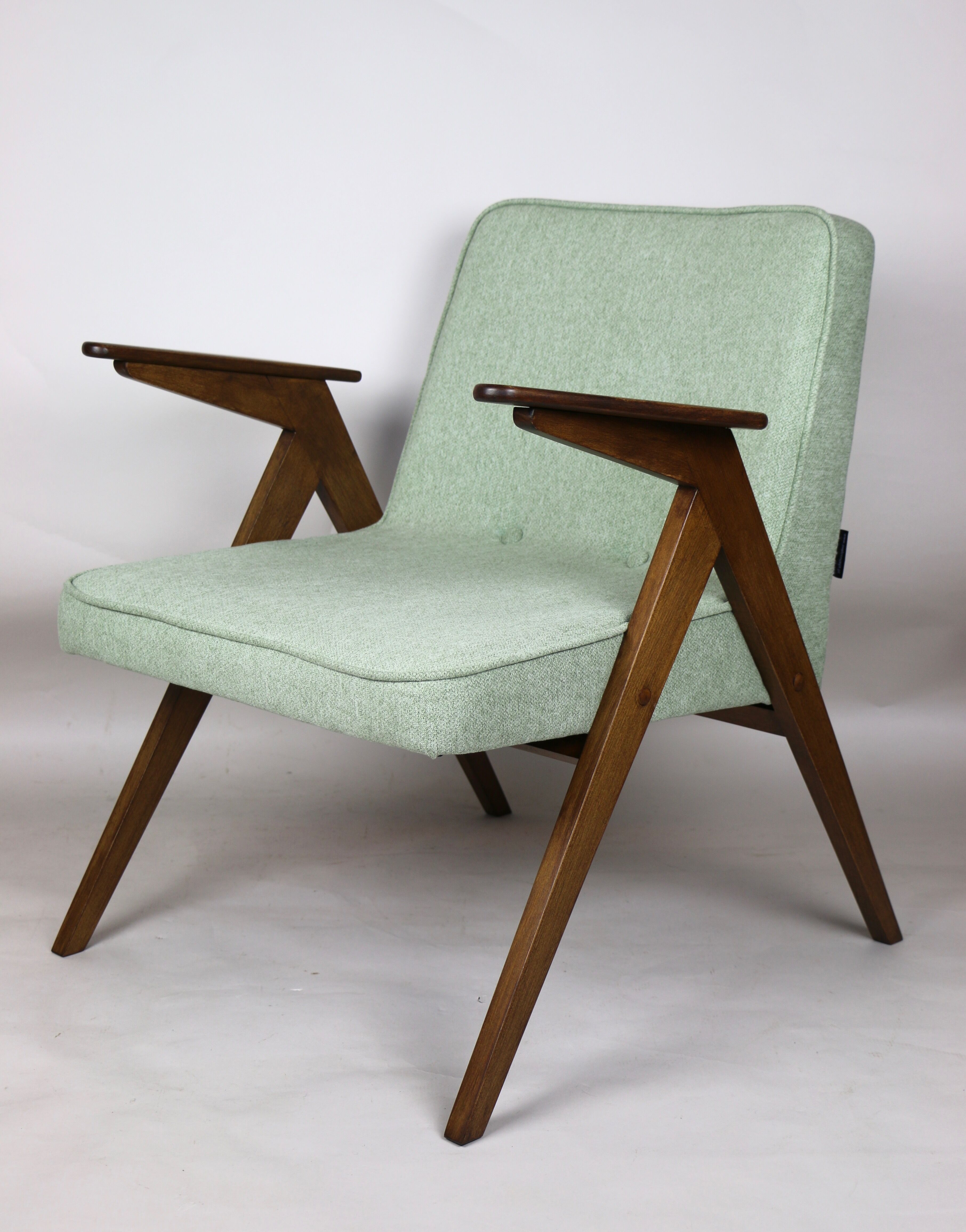 Light green Bunny armchair by Józef Chierowski, 1970s