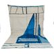 Handmade blue artisanal Moroccan Berber rug 310 X 215 CM