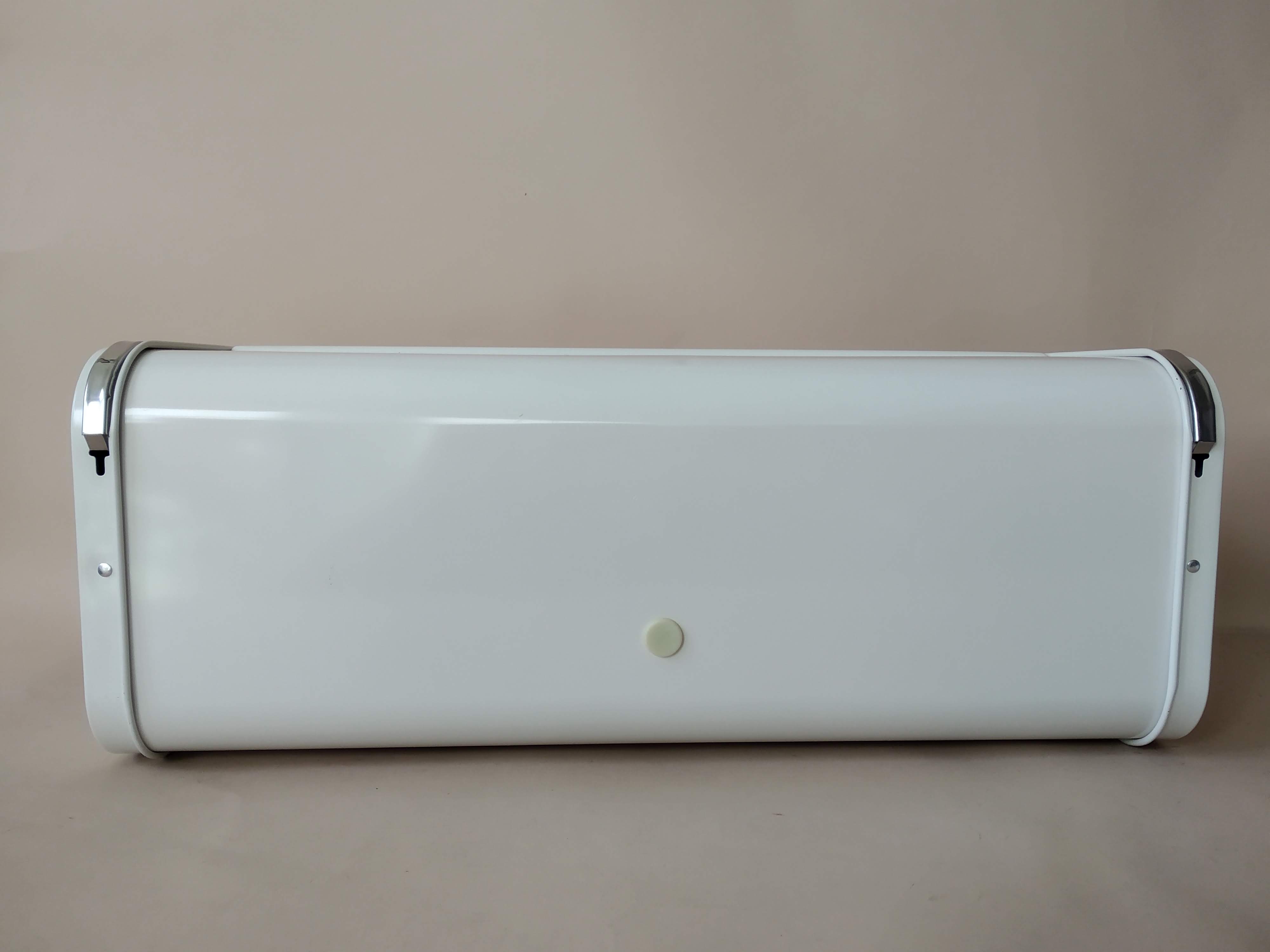 Vintage white sheet bread box