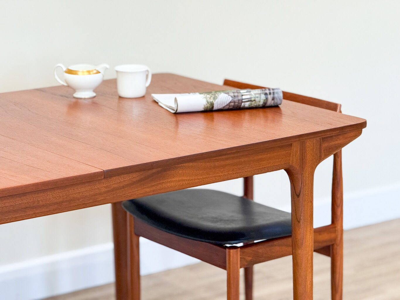 Mid-century McIntosh double extending dining table