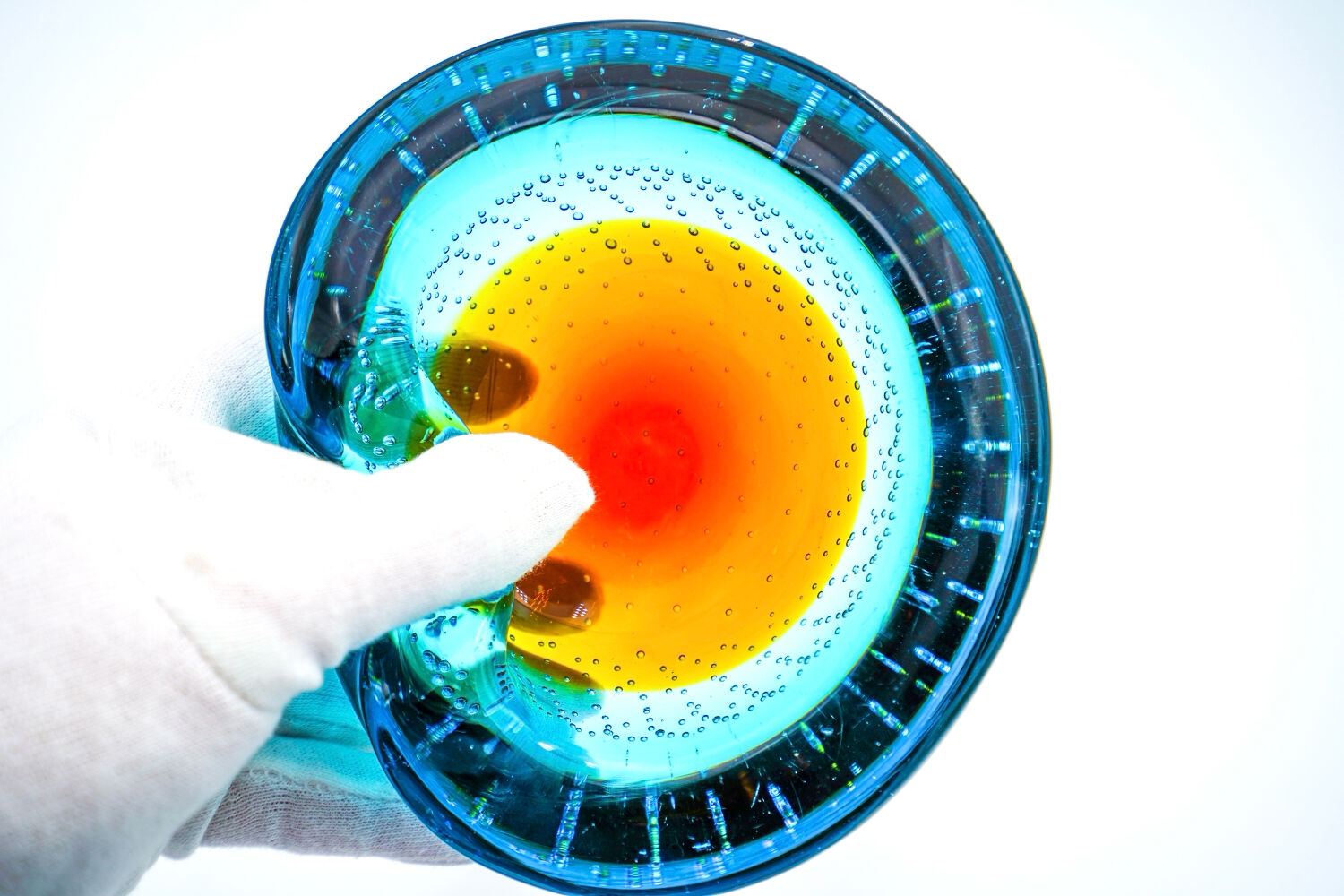 Murano pocket bowl "Sommerso Bullicante" – Galliano Ferro